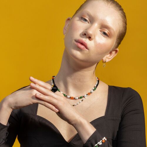 Bague Luxenter Avec Onyx Et Quartz Hydrothermal En Or Jaune 18 Carats - Hianvi