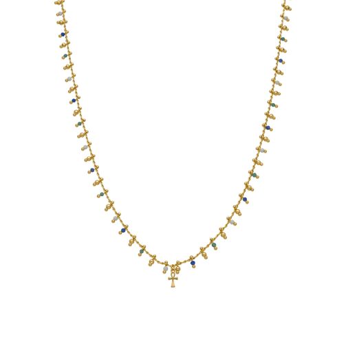 Luxenter Collier En Argent 925 Et Or 18 Carats Avec Cristaux Multicolores - Kalau