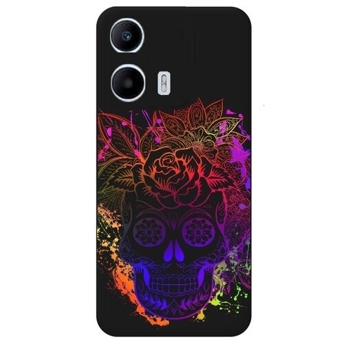 Coque Noire Pour Moto Edge 50 Fusion Mort Mexicaine Calavera Multicolore