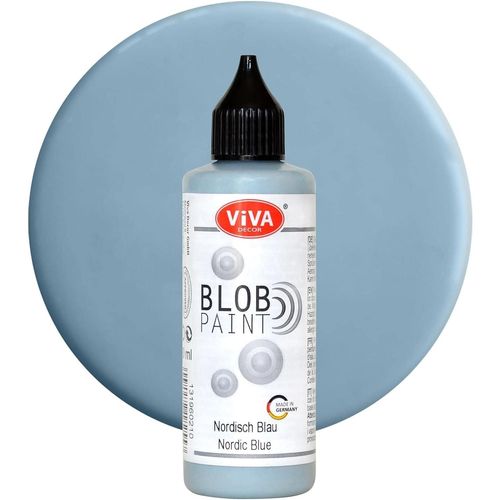 Viva Decor Peinture Blob Paint 90 Ml, Bleu Nordique