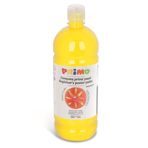 Primo Gouache Ready-Mix Premier Pas 1000 Ml Flacon Avec Bouchon Flux Control Jaune Primaire 201