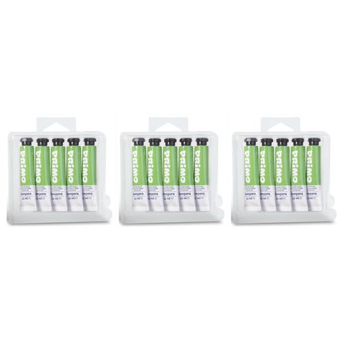 Primo Lot De 3 X 5 Tubes Aluminium 12ml Peinture Gouache Vert Brillant 610