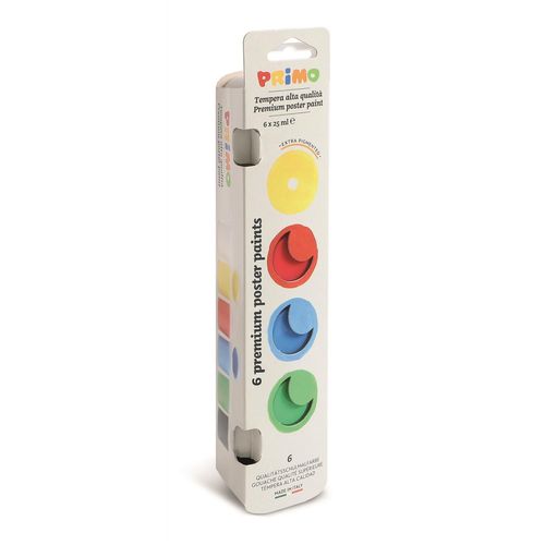 Primo Gouache De Qualité Supérieure, En Pot, 6 Couleurs. 25 Ml