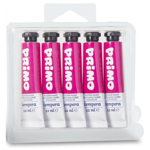 Primo Lot De 5 Tubes Aluminium 12ml Peinture Gouache Magenta 301