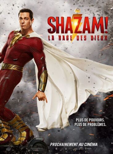Shazam ! La Rage Des Dieux - 2022 - Zachary Levi, Asher Angel - 120x160cm - Affiche / Poster Envoi Plié