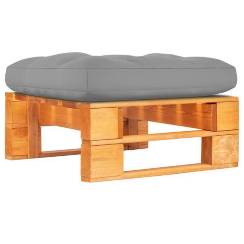 Vidaxl Pouf Palette De Jardin Marron Miel Bois De Pin Imprégné