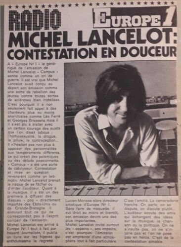 Michel Lancelot [Coupure De Presse - 1970] - 20,5 X 15 Cm