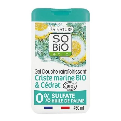 Léa Nature So Bio Étic Gel Douche Rafraichissant Cédrat Et Criste Marine Bio 450ml 