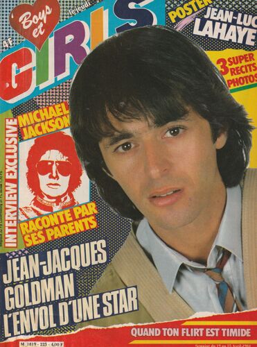 Michael Jackson 2p/ Jean Jacques Goldman 1p/ Jesse Garon 1p/ David Soul 1/2p/ Jean Luc Lahaye Poster / Nathalie Lhermitte 2p/ Belmondo 1/2p/ Articles Photos Heather Locklear , Matt Dillon , Rob Lowe
