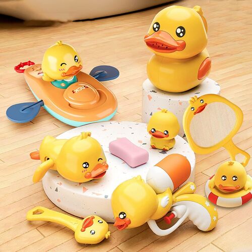 9pcs Jouets Bain De Baignoire De Canard, Les Jouet De Bain Amusants Aideront Le Bain Bébés Amoureux De La Baignade, Petit Jouet De Bain De Canard Conviennent Enfant