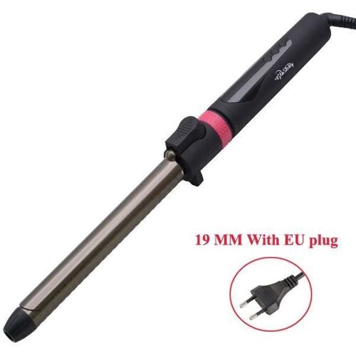 Professional Ceramic Iron Wand Hair Curler Rotating Styling Lcd Tools 110-240v, 19mm
