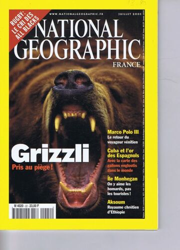 National Geographic -Grizzli Pris Au Piege -Marco Polo Iii Cuba Et L' Or Des Espagnols -Aksoum