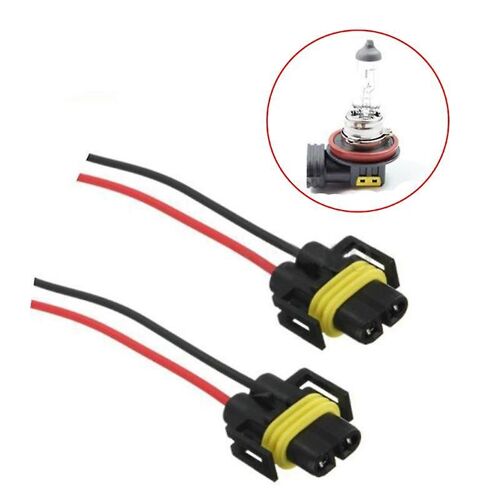 2pcs Phare Fil Adaptateur Harnais Conversion Câble H11 H8 Socket Harnais