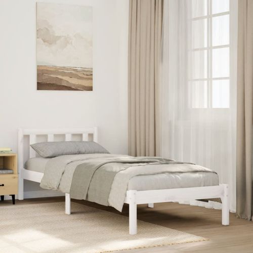 Vidaxl Cadre De Lit Extra Long Sans Matelas 100x220 Cm Bois Massif Pin