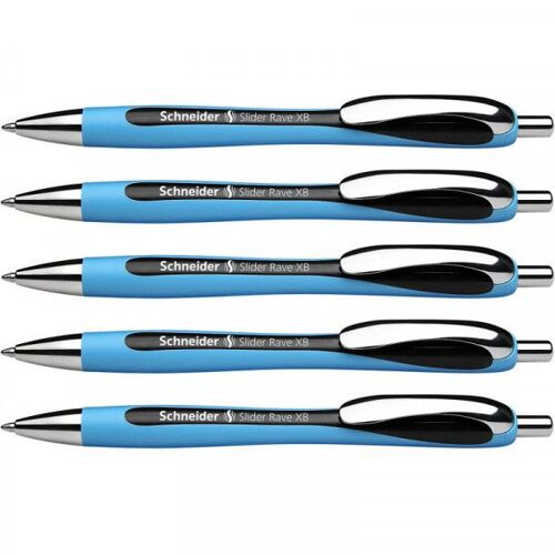 Lot De 5 Stylos ? Bille Slider Rave - Noir - Schneider