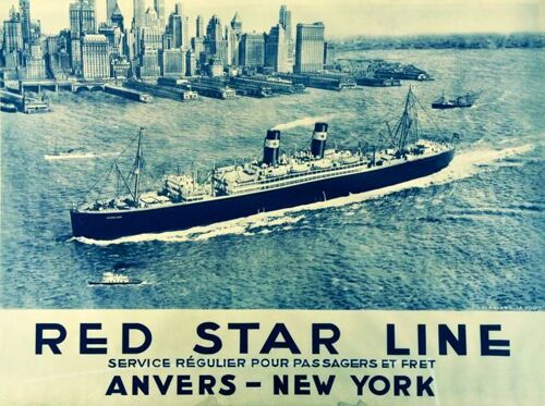 Affiche Anvers New York Red Star Line