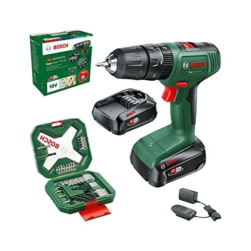 Perceuse visseuse à percussion Bosch EasyImpact 18V-40 2x2.0AH + Coffret X-Line 34 pièces