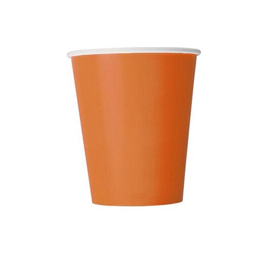 8 GOBELETS CARTON 25CL ORANGE
