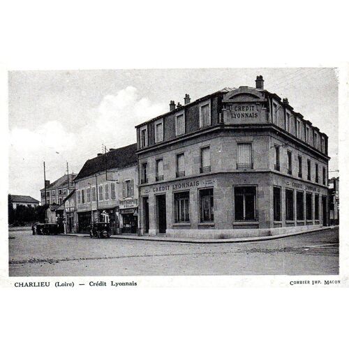 Carte Postale Ancienne, France, Loire (42 ), Charlieu, Le Credit Lyonnais
