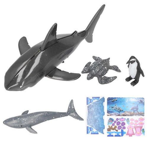 Mini Figurines Réalistes En Forme De Dauphin, Requin, Baleine, Ensemble De Jouets Éducatifs, Pour Bricolage