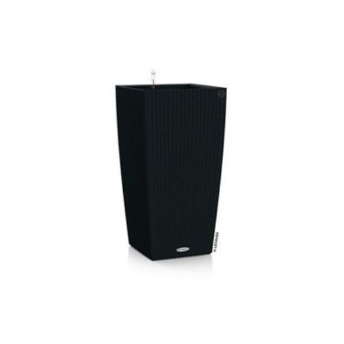 Pot Carré Lechuza Cottage Noir Graphite 40 X 40 X H.75 Cm