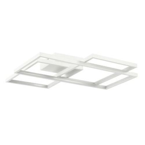 Plafonnier Led Intégrée 3000lm 28w Blanc Chaud Goodhome Gassel Blanc Mat L.44 X L.48 X H.8.3 Cm