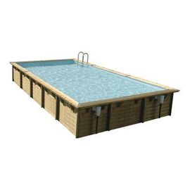 Piscine bois rectangulaire Ubbink Ibiza LDD 5 x 8 x h.1 40 m + bâche incluse
