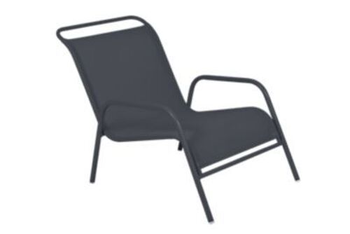 Fauteuil De Jardin Fermob Coolside En Acier - Coloris Carbone - Hauteur 70 Cm