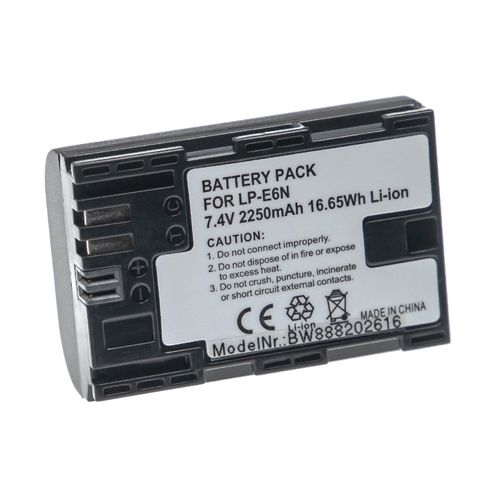 vhbw Batterie compatible avec Canon EOS R7, Ra, R6 appareil photo (2250mAh, 7,4V, Li-ion), puce d'information
