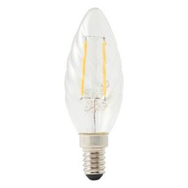 Ampoule Led À Filament Flamme Torsadée E14 250lm 1.8w = 25w Ø3.5cm Diall Blanc Chaud