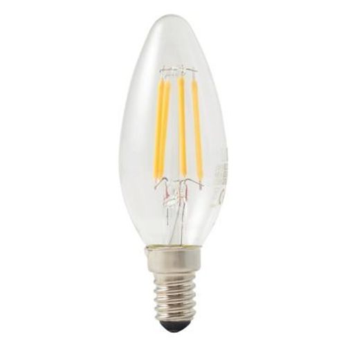 Ampoule Led À Filament Flamme E14 470lm 3.4w = 40w Ø3.5cm Diall Blanc Chaud