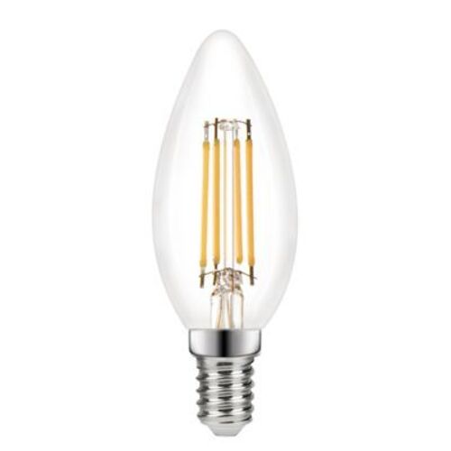 Ampoule Led À Filament Flamme E14 550lm 4w = 44w Ø3.5cm Diall Blanc Chaud