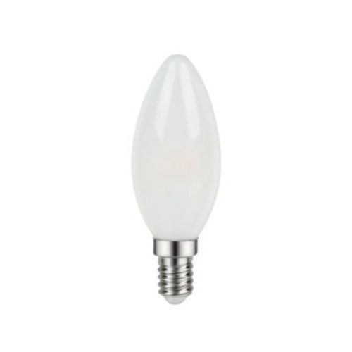Lot 3 Ampoules Led À Filament Flamme E14 470lm 3.4w = 40w Ø3.5cm Diall Blanc Chaud