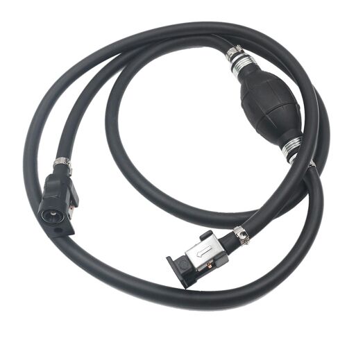 Boat Universal Fuel Line Assembly 1/4'' Hose Barbs Outboard Primer Bulb