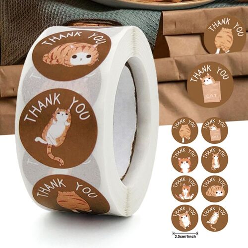 Rouleau D'autocollants Animaux De Dessin Animé Pour Enfants, Étiquette Autocollante Ronde À 500 Chiffres, Pour Enseignant, Encourage, Motivation, H88f