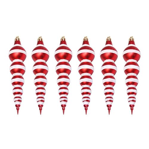 Boule de Noël en forme de gourde pendentif en plastique de forme spéciale Boules peintes en rouge