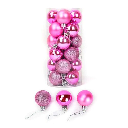 4/6/8cm Paillettes Noël Boule incassable Baubles Ornements Multicolore Noël Décoration d'arbre Pendentifs suspendus 24pcs