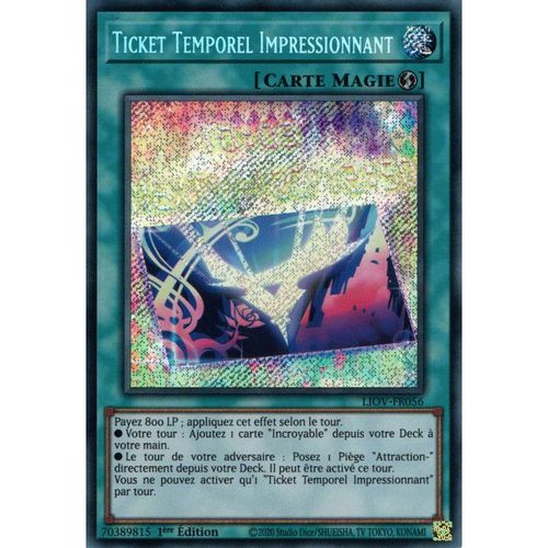 Yu Gi Oh Liov Fr056 Ticket Temporel Impressionnant Secret Rare