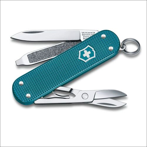 Victorinox Classic Alox Wild Jungle - Couteau Suisse De Poche 58 Mm - 5 Fonctions