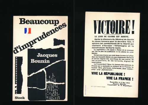 Hommage ( Dédicace) De L'auteur Jacques Bounin - Beaucoup D'imprudence