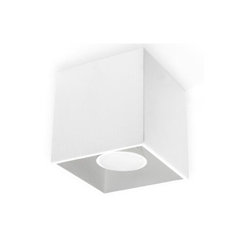 Plafonnier Cubique Design Quid - Aluminium - Blanc
