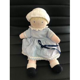 Poupée De Chiffon Avec Sa Robe Et Son Jupon Style Marin Corolle 29 Cm