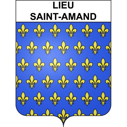 Lieu-Saint-Amand 59 Ville Sticker Blason Écusson Autocollant Adhésif - Taille : 8 Cm