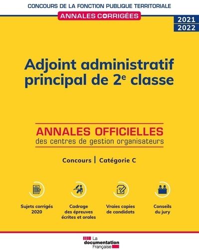 Adjoint Administratif Principal De 2e Classe - Concours Externe, Interne Et 3e Concours Catégorie C