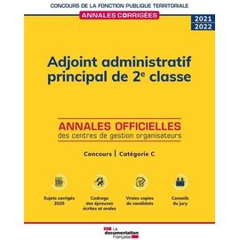 Adjoint Administratif Principal De 2e Classe - Concours Externe, Interne Et 3e Concours Catégorie C