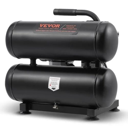 Compresseur d'Air Sans Huile-VEVOR- Réservoir Acier 18 L-pour Réparation Automobile, Gonflage Pneus, Peinture au Pistolet