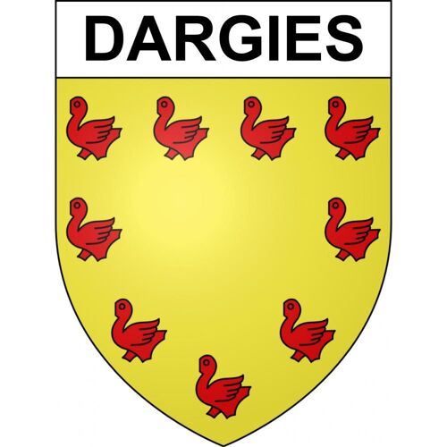 Dargies 60 Ville Sticker Blason Écusson Autocollant Adhésif - Taille : 4 Cm
