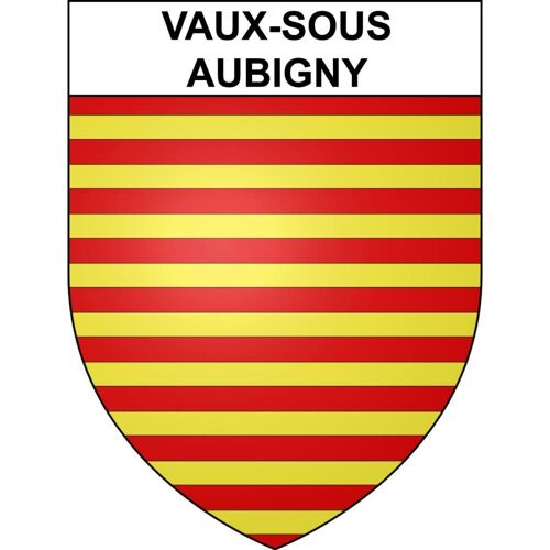 Vaux-Sous-Aubigny 52 Ville Sticker Blason Écusson Autocollant Adhésif - 8 Cm