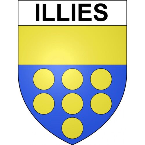 Illies 59 Ville Sticker Blason Écusson Autocollant Adhésif - Taille : 17 Cm