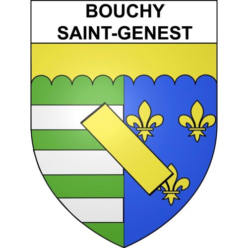 Bouchy-Saint-Genest 51 Ville Sticker Blason Écusson Autocollant Adhésif - 17 Cm